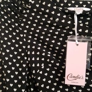 Candie’s 3/4 sleeve blouse heart print